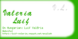 valeria luif business card